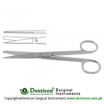 Operating Scissor Straight - Sharp/Blunt Stainless Steel, 16.5 cm - 6 1/2"